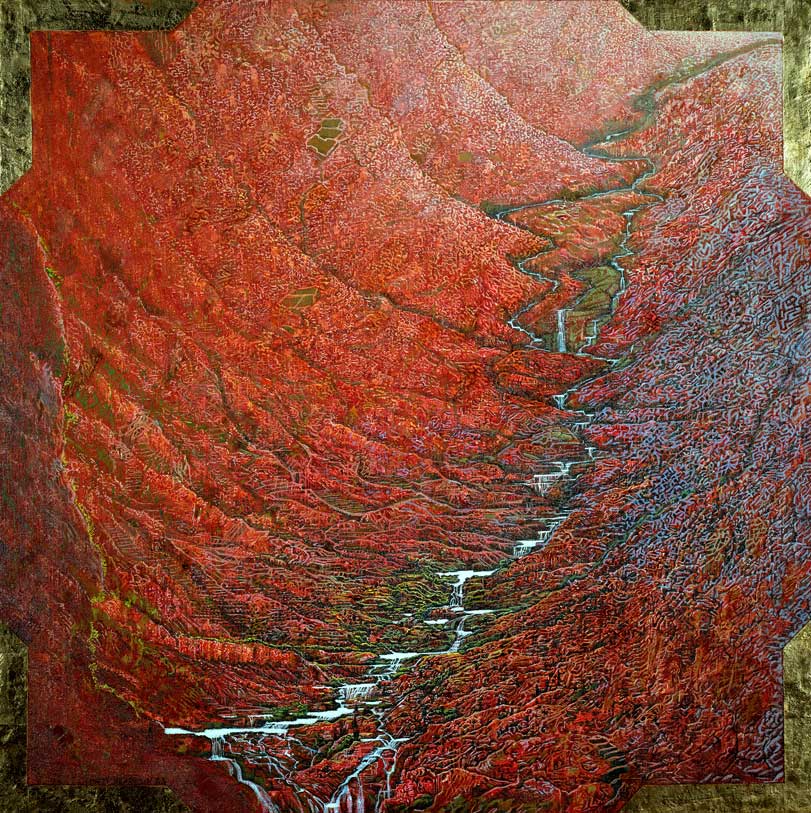 <p><em>Mische</em> Technique (layers of oil and tempera on primed canvas)</p>
<p>97 x 97 cm</p>
<p> </p>