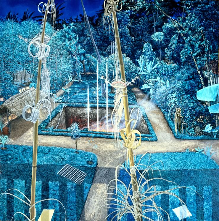 fantasy landscapes by Mati Klarwein - Alexander's Dream