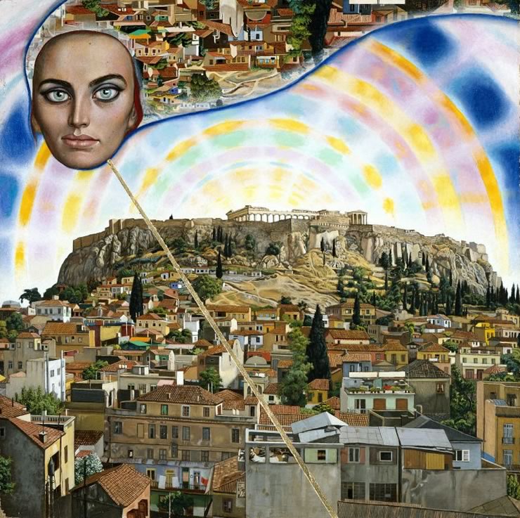 Athens Angel - portrait by Mati Klarwein - 1960's