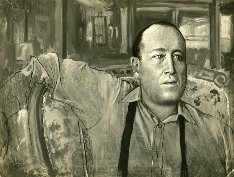 Jerry Zipkin - Portrait by Mati Klarwein - 1960's