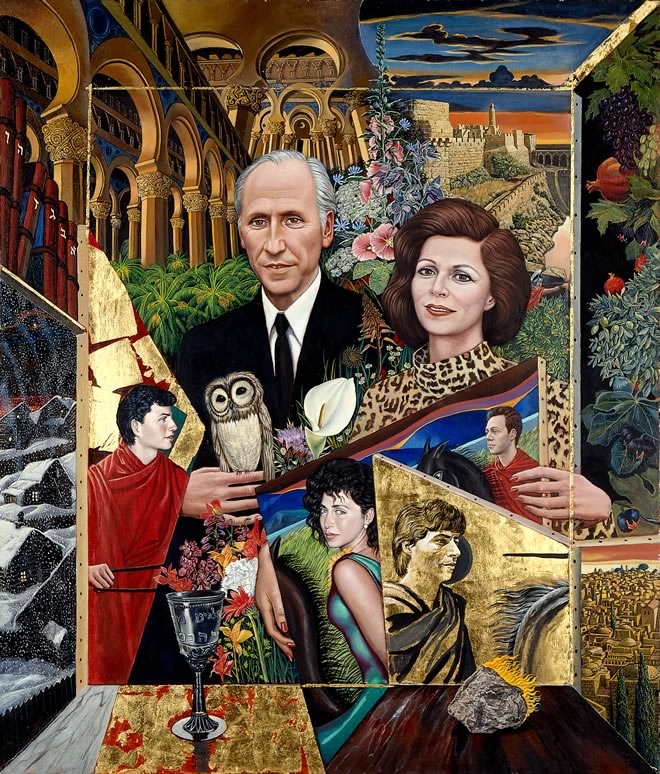 Macin Family - portrait by Mati Klarwein - 1990's