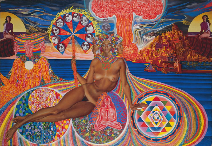 Nativity - visionary art by Mati Klarwein - 1961