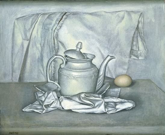 Still Life with Egg and Teapot - Mati Klarwein