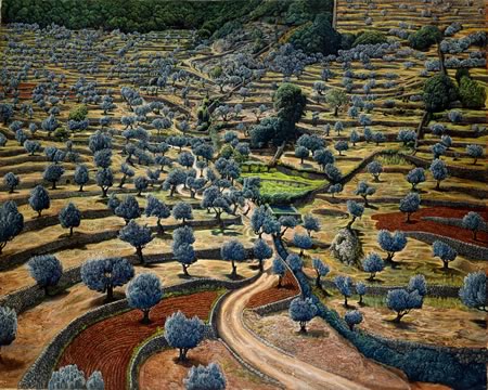 Camouflage by Mati Klarwein - landscape paintings